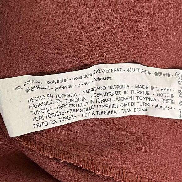 ZARA Maroon Long Sleeve Dress Size XS - Picture 4 of 5